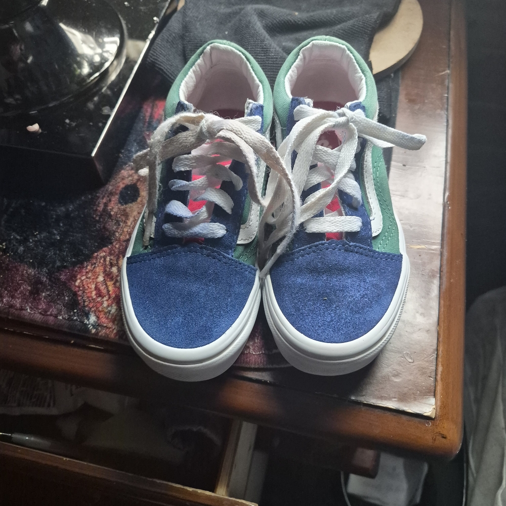 Keds Kids Colorblock Lace-Up Sneakers in Blue, Green & Pink